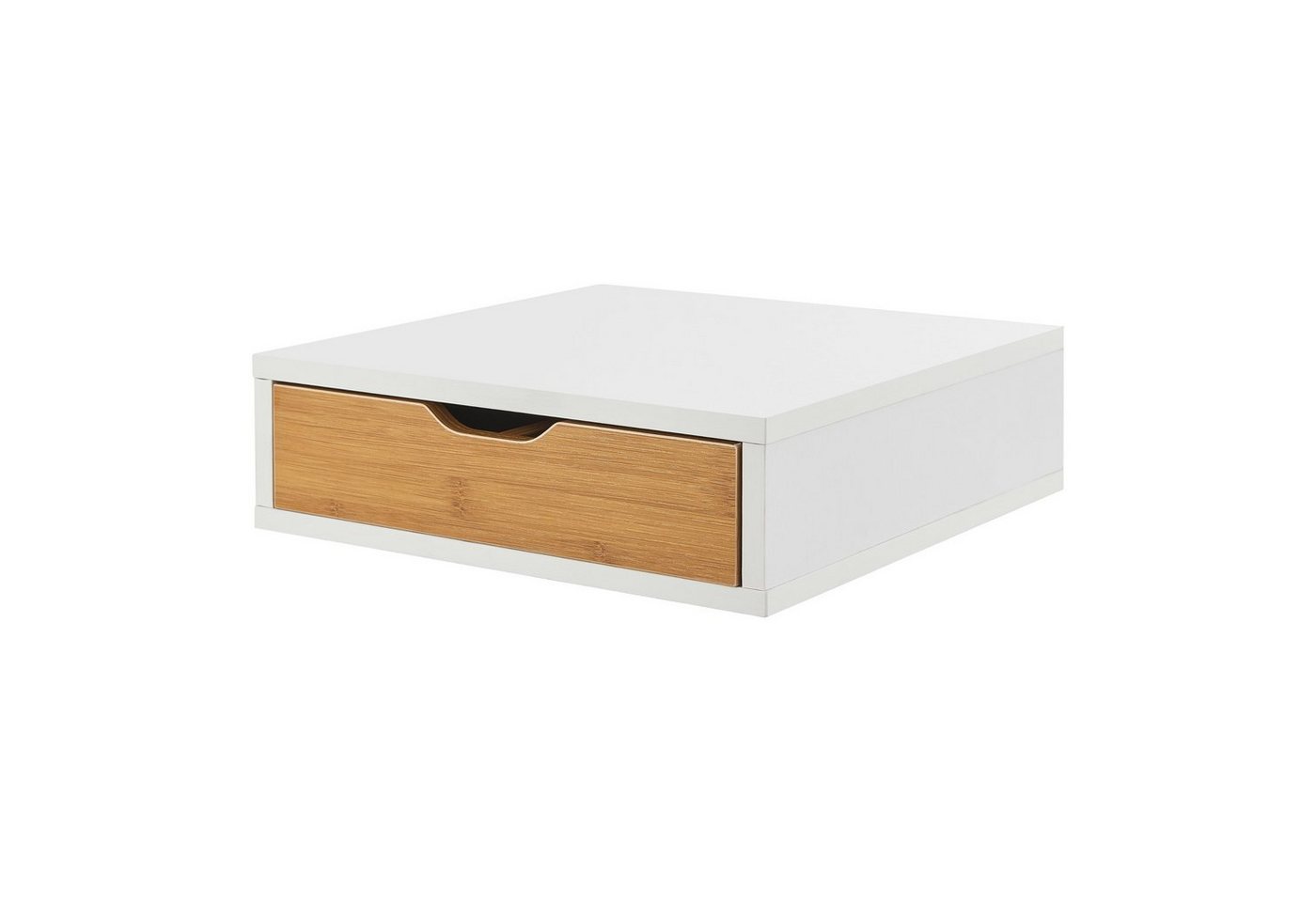 Thumbnail - en.casa Schubladenbox, »Vieremä« Schreibtisch Organizer 9x30x31cm Weiß/Bambusoptik