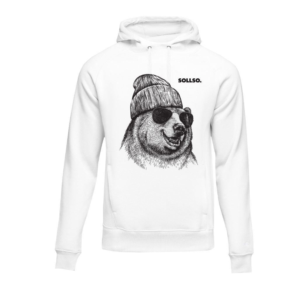 Sollso. Hoodie SOLLSO. Hoodie „Winterbär“, weiß Bärenmotiv