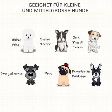 PawHut Hundehütte Hundekäfig mit Schrank inkl. Kissen 98 x 48 x 70,5 cm Braun + Weiß