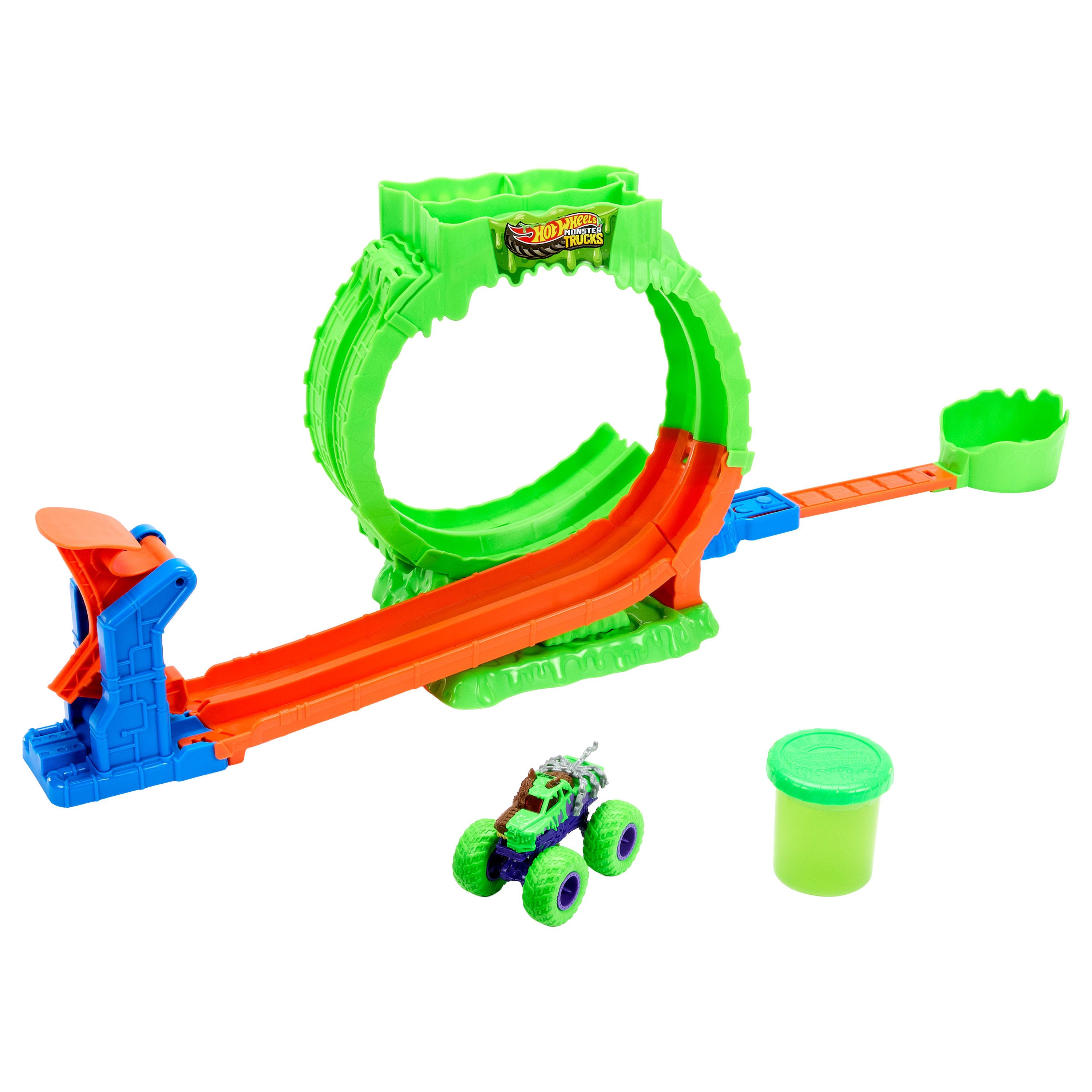 Hot Wheels Autorennbahn Hot Wheels Monster Trucks 1:64 Chaos Looping Challenge