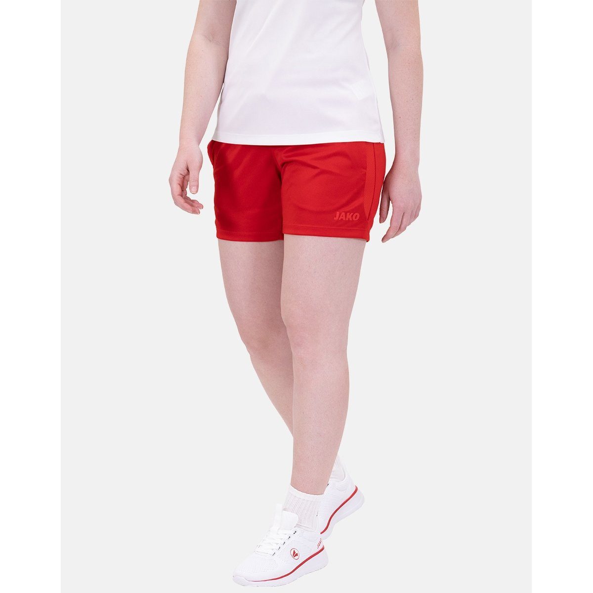 Jako Trainingshose Short Power (Polyester-Interlock, elastisch, strapazierfähig) kurz rot
