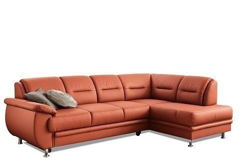 sit&more Ecksofa Mailand L-Form, B: 250 cm, Komfortsitzhöhe 46 cm, optional Schlaffunktion, Eckcouch in Kunstleder & Stoff