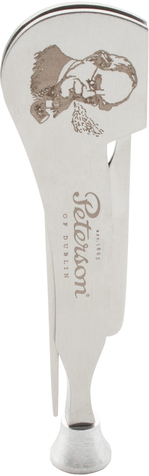 meytrade Stopfnadel Pfeifenstopfer von Peterson chrome gebürstet mit Lasergravur