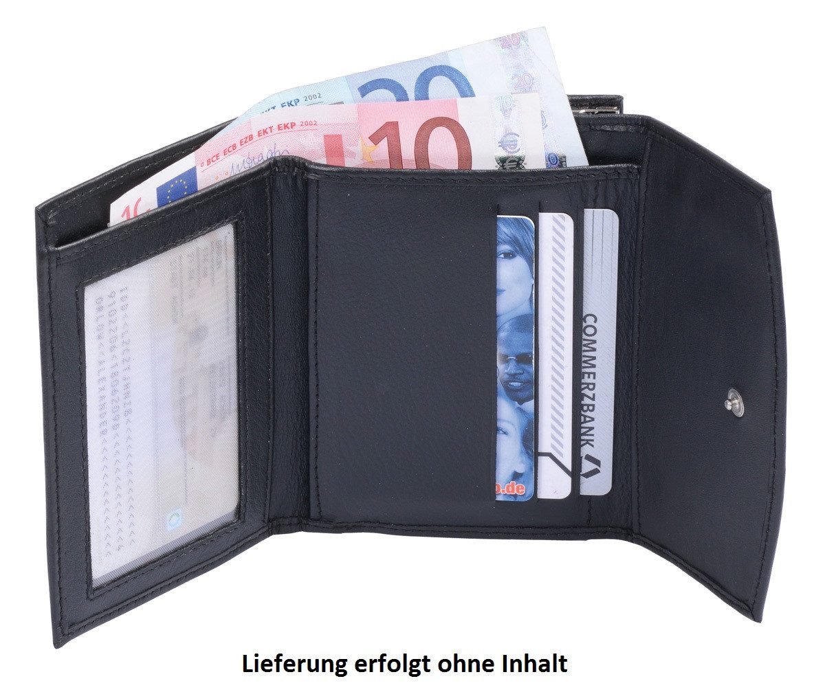 GlücksNugget Geldbörse schwarze Knipsbörse, Leder, eckig günstig online kaufen
