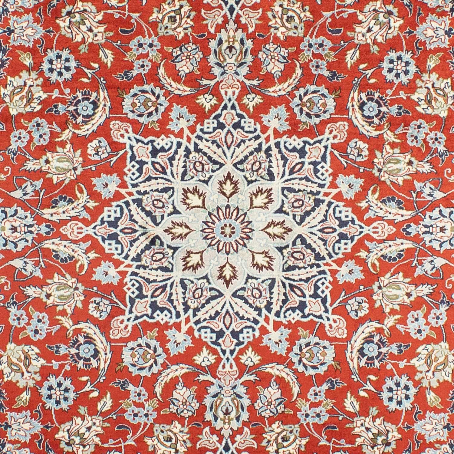 morgenland, Unikat mm, 300 mit Wollteppich Najafabad x 10 Höhe: cm, Rosso Medaillon Zertifikat rechteckig, 207