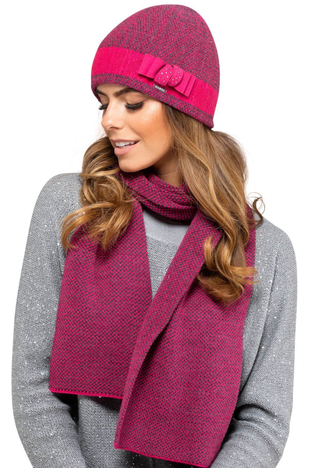Kamea Strickmütze »Damen Winterset Katalonia, 2 tlg, Mütze mit passendem  Schal, Geschenk für Frauen« online kaufen | OTTO