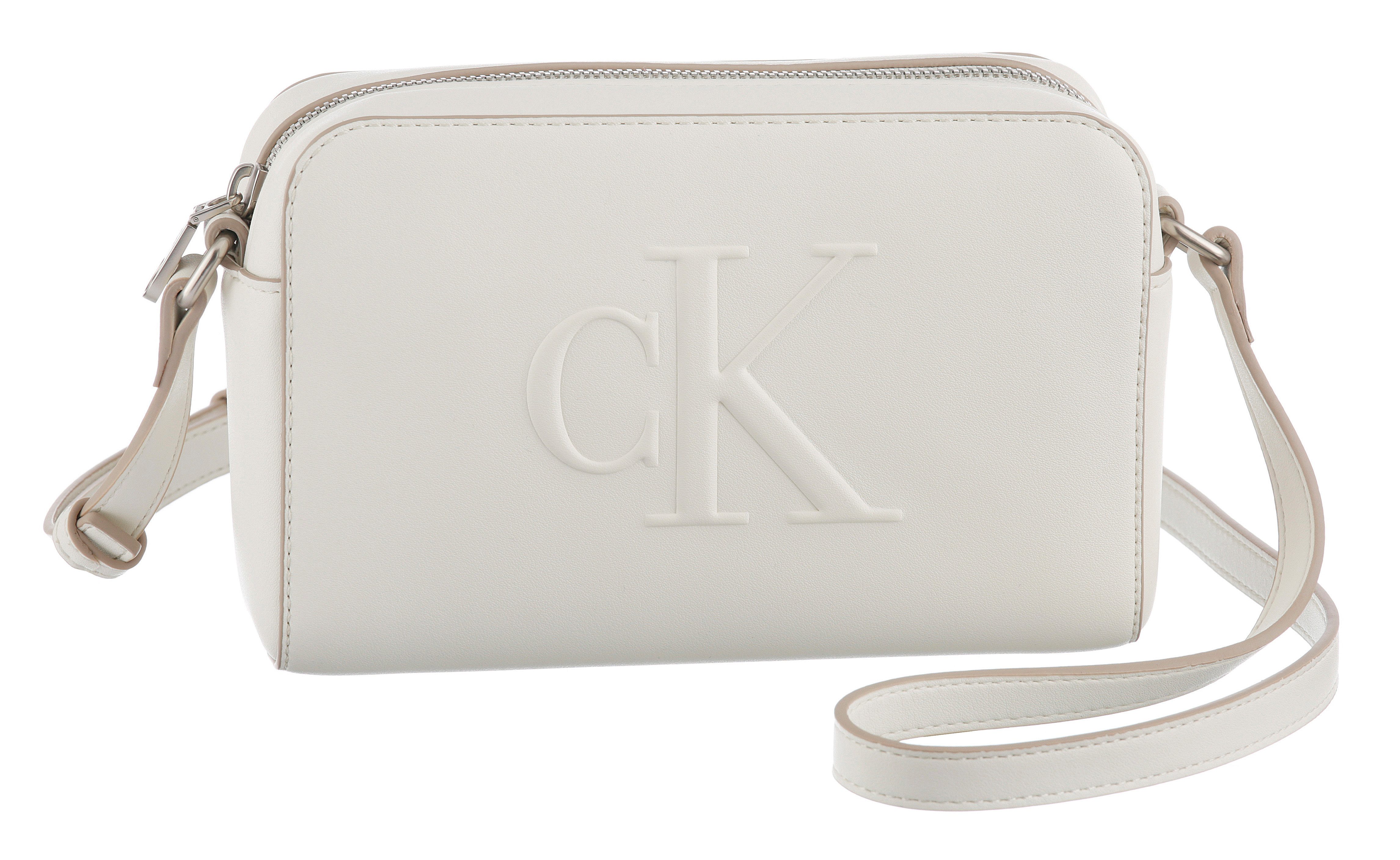 Calvin Klein Jeans Messenger Bag SCULPTED EW CAMERA BAG20, kleine Umhängetasche, Schultertasche Damen mit CK-Prägung