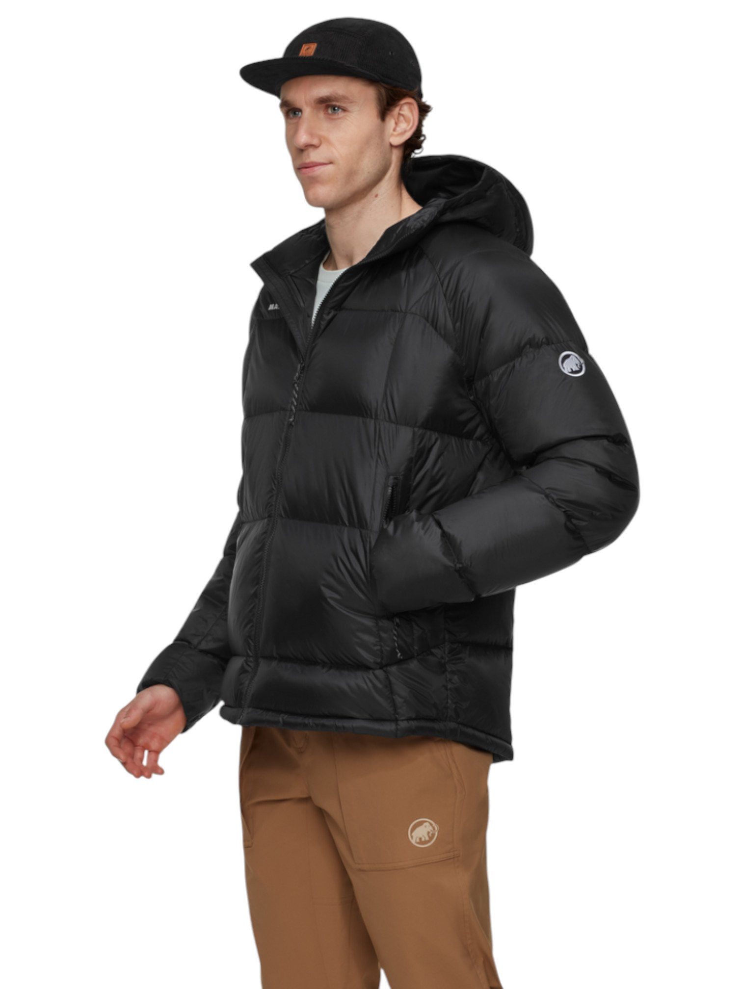 Mammut Winterjacke Glacier Glow Insulated Hooded (wärmend dank Kunstfaserfüllung) schwarz