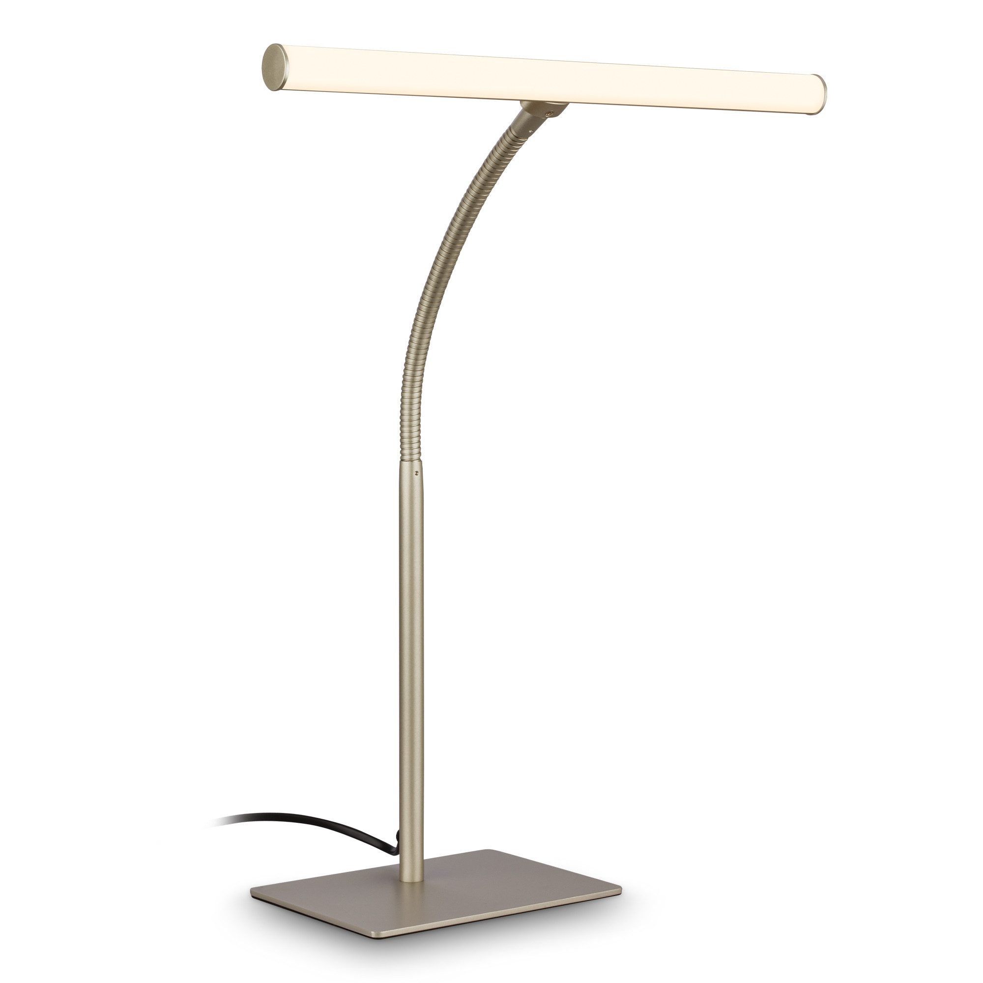 Briloner Leuchten LED Schreibtischlampe Tischleuchte Schwenkbar Kabelschalter Büroleuchte, LED fest integriert, 3000K, 32x47,5 cm, Büro, Kinderzimmer, Esszimmer