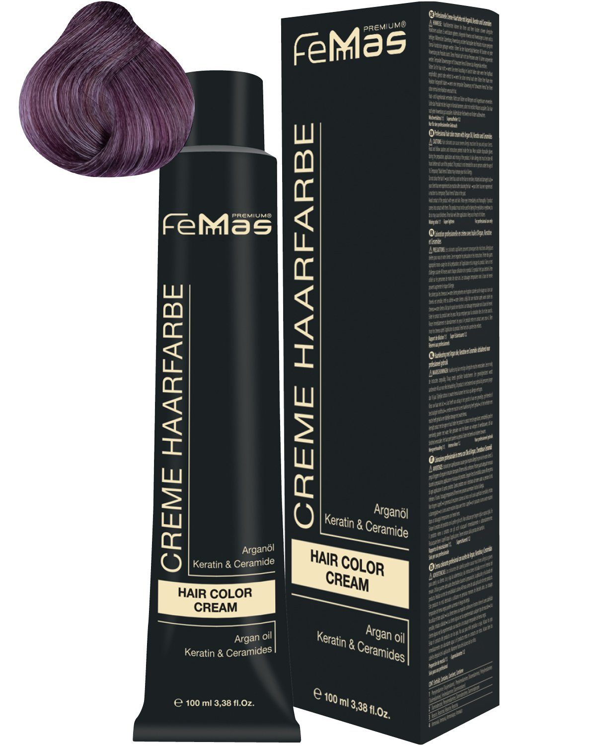 Femmas Premium Haarfarbe FemMas Hair Color Cream 100ml Haarfarbe Metallic Lila