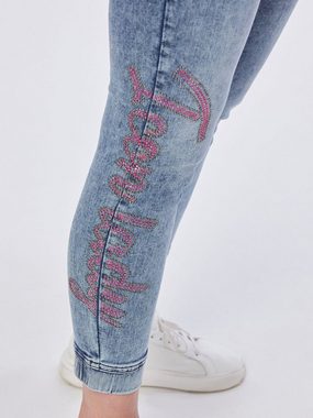 Sarah Kern Skinny-fit-Jeans mit seitlicher Nietenverzierung