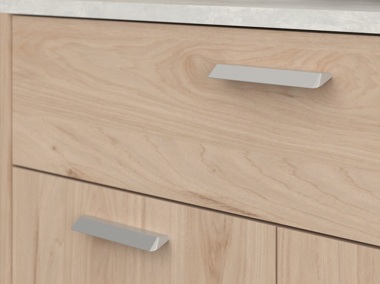 Parisot Anrichte Diner (Schrank in Eiche mit Beton grau, 120 x 100 cm), mit viel Stauraum