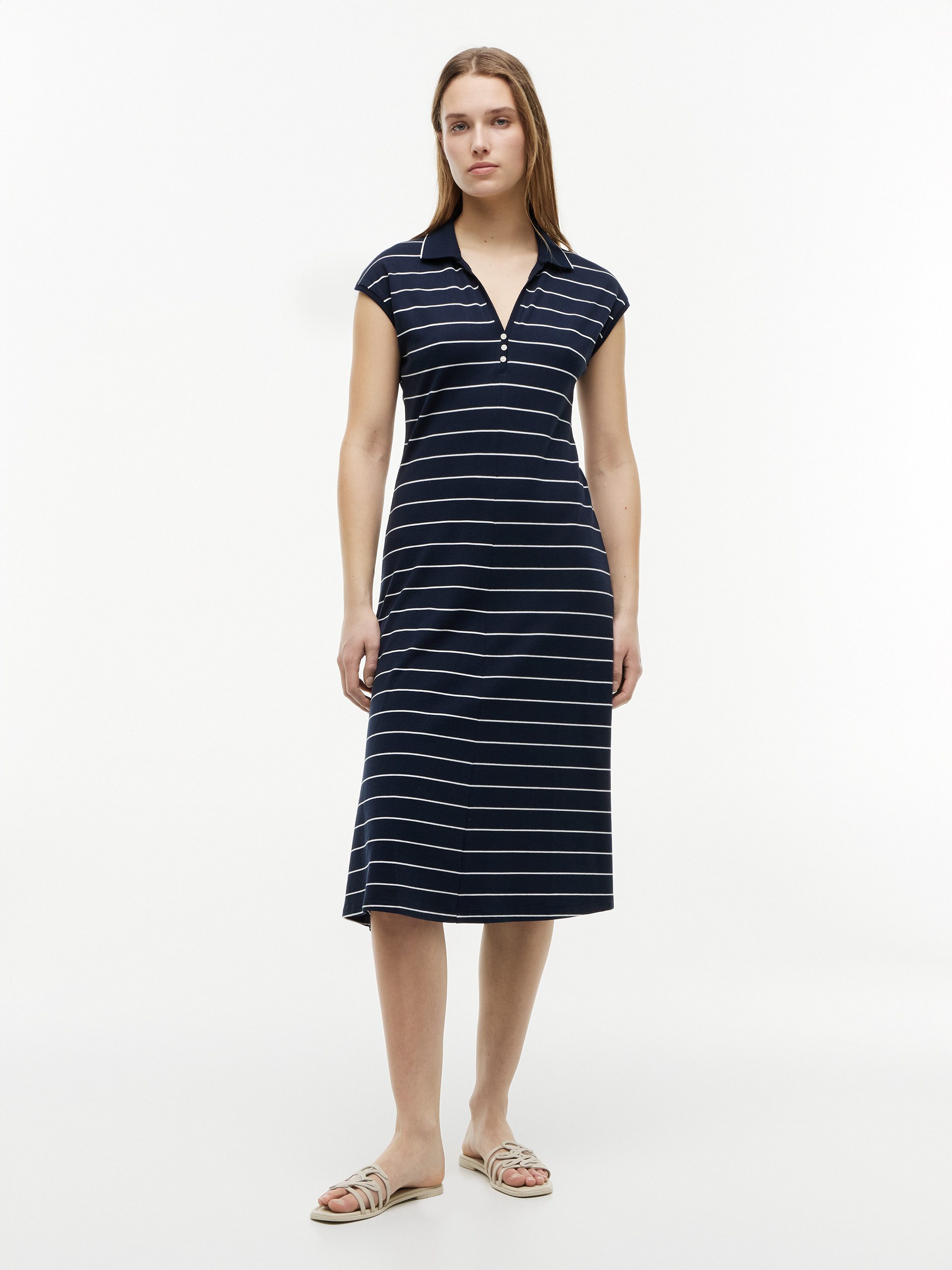 Polokleid LYOCELL PQ HENLEY MIDI POLO DRS