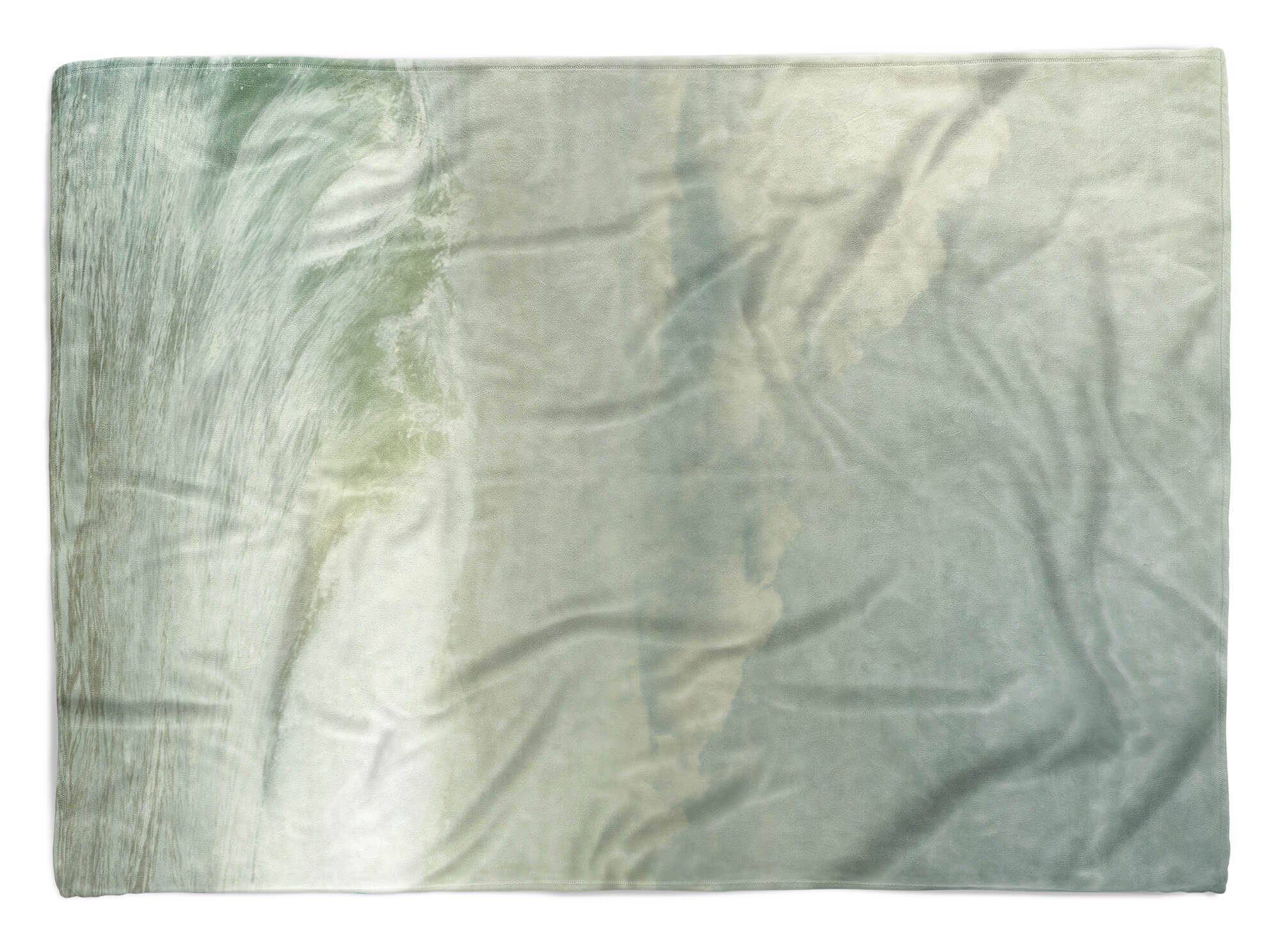 Sinus Art Handtücher Handtuch Strandhandtuch Saunatuch Kuscheldecke Wellen Meer Malerisch Wolken Kun, Baumwolle-Polyester-Mix (1-St), Handtuch
