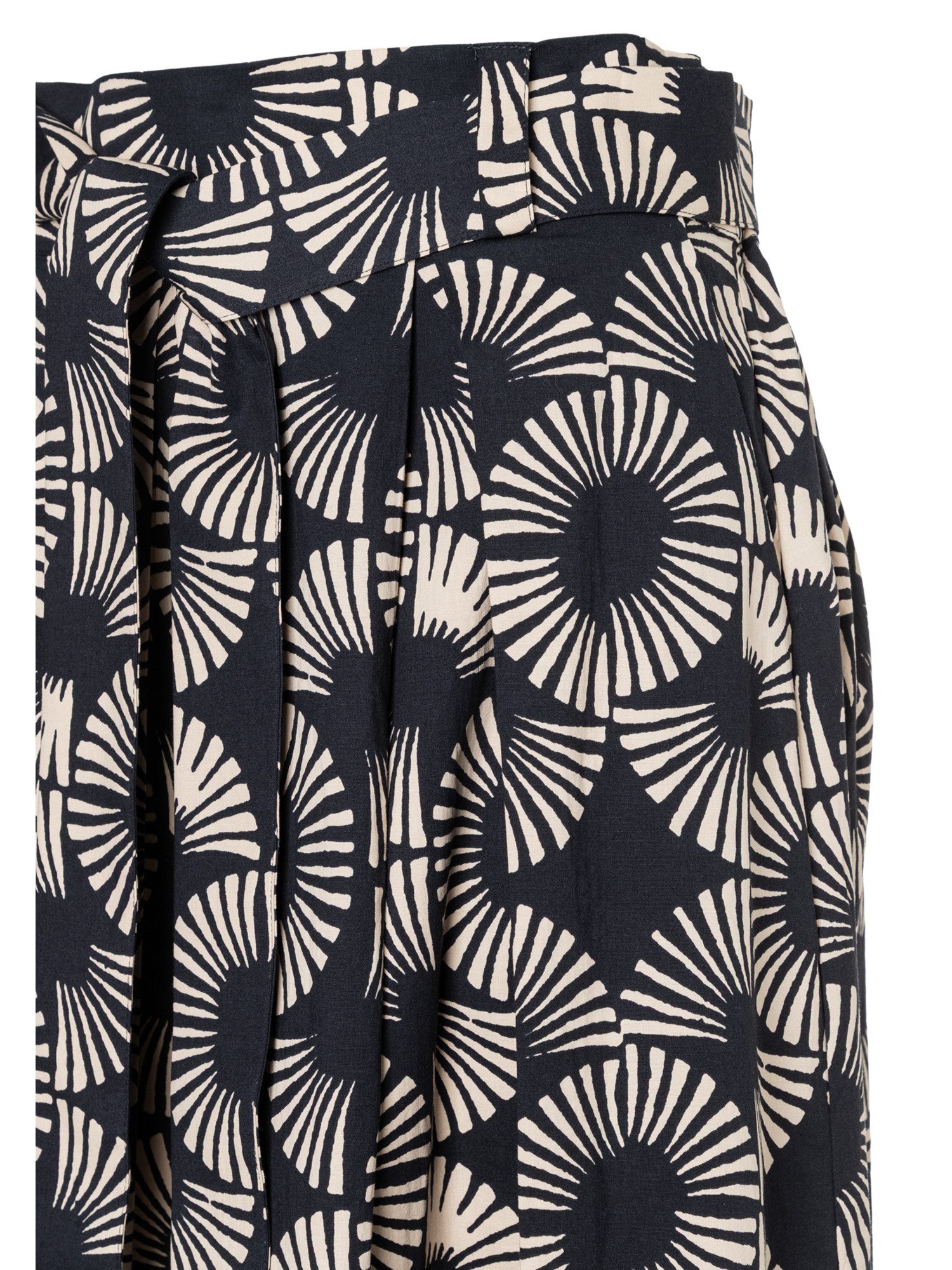 MORE&MORE A-Linien-Rock Baumwollrock mit Print