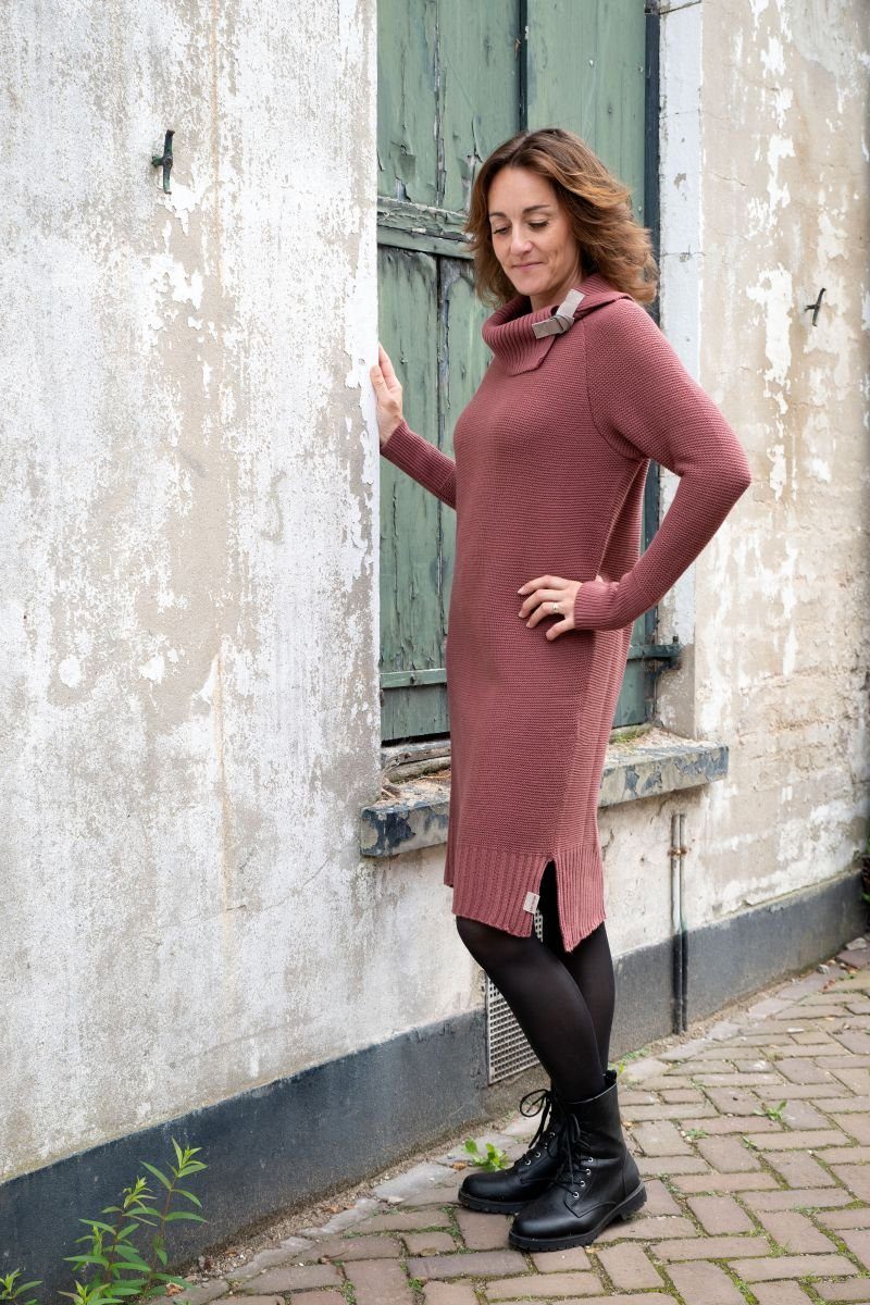 Knit Factory Strickkleid Jamie Kleider 40/42 Glatt Rot Kleid Strickkleid Sommer Kleid