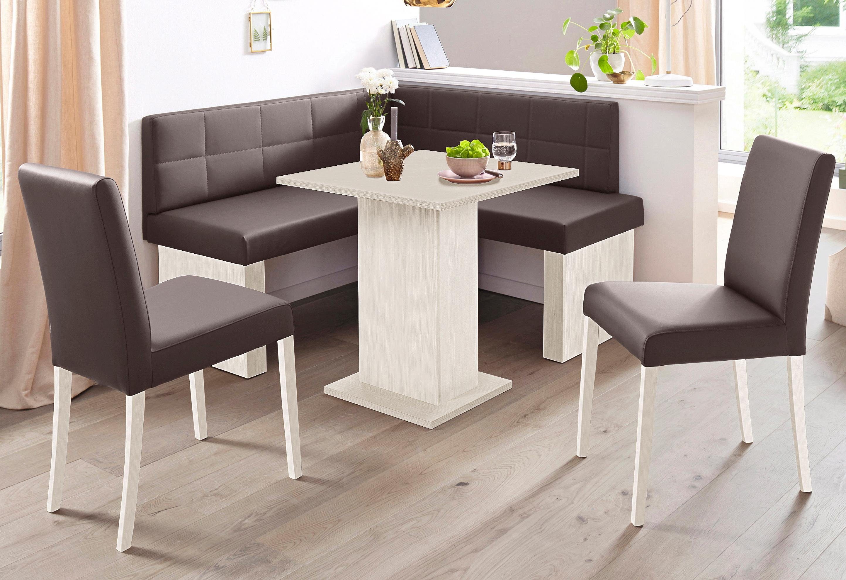 massivline&more Eckbankgruppe "Anna 2", (Set, 4 tlg.), mit 2 Stühlen mit ma günstig online kaufen