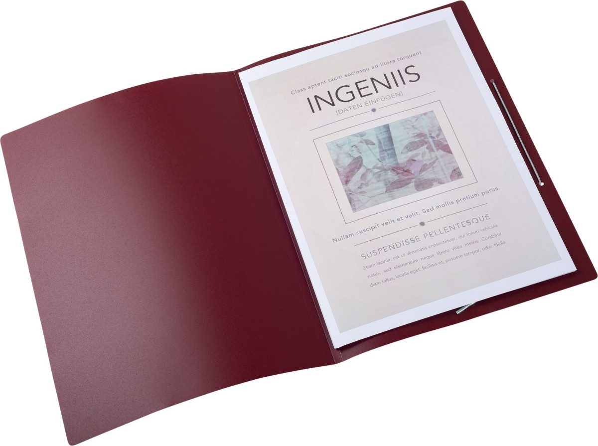 OXFORD Fächermappe Eckspanner A4 PP bordeaux (10 Stück)