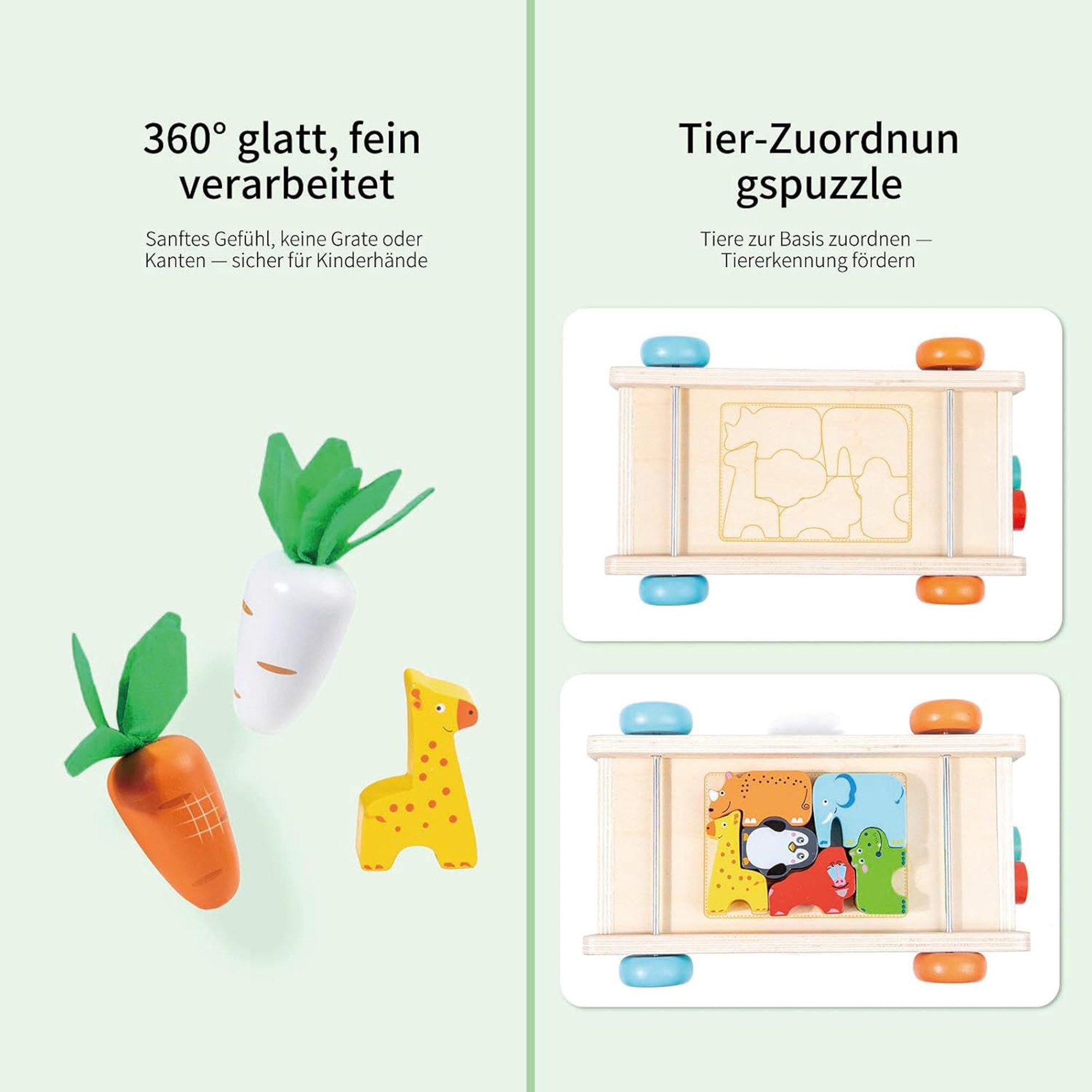 ibettertec Lernspielzeug Montessori Spielzeug, Holzspielzeug, Spiele, Motorikspielzeug, Geschenk (Spar-Set, 1-St., Feinmotorik, Hand-Auge-Koordination, Bauernhof, Eltern-Kind Spiel), Feinmotorik, Hand-Auge-Koordination, Bauernhof, Eltern-Kind Spiel
