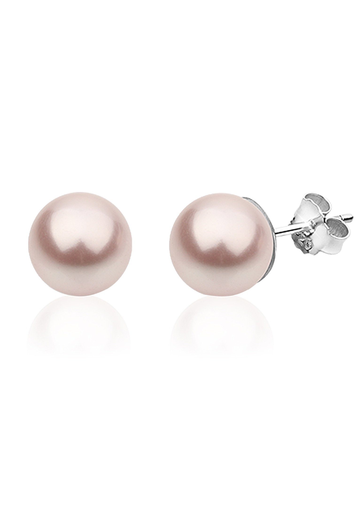 Perlenohrringe Basic Synthetische Perle 925 Silber