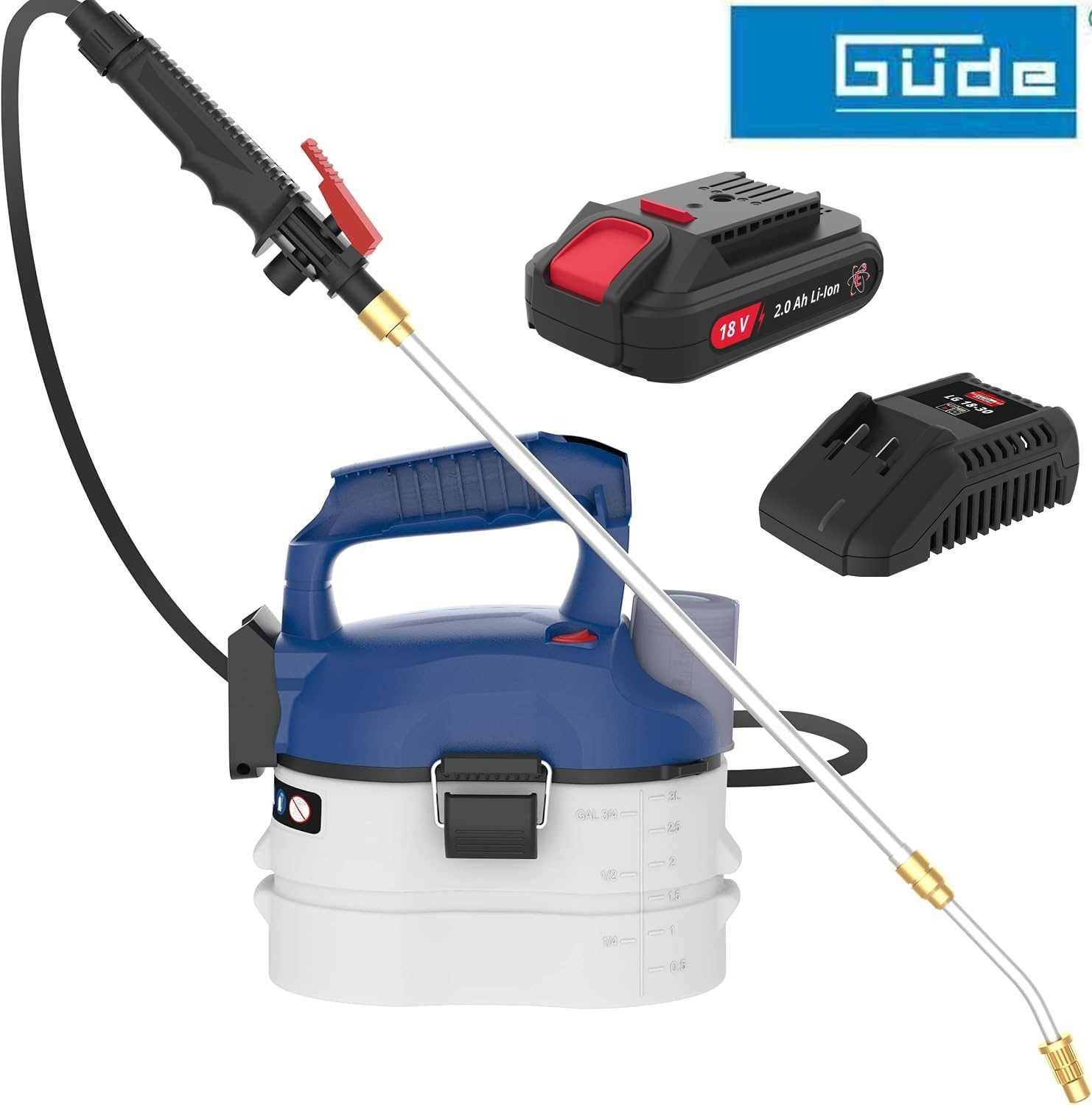 Akku-Drucksprühgerät Güde Akku Sprühgerät SG 18V mit Akku 2,0 Ah / Ladegerät 3 L Tank
