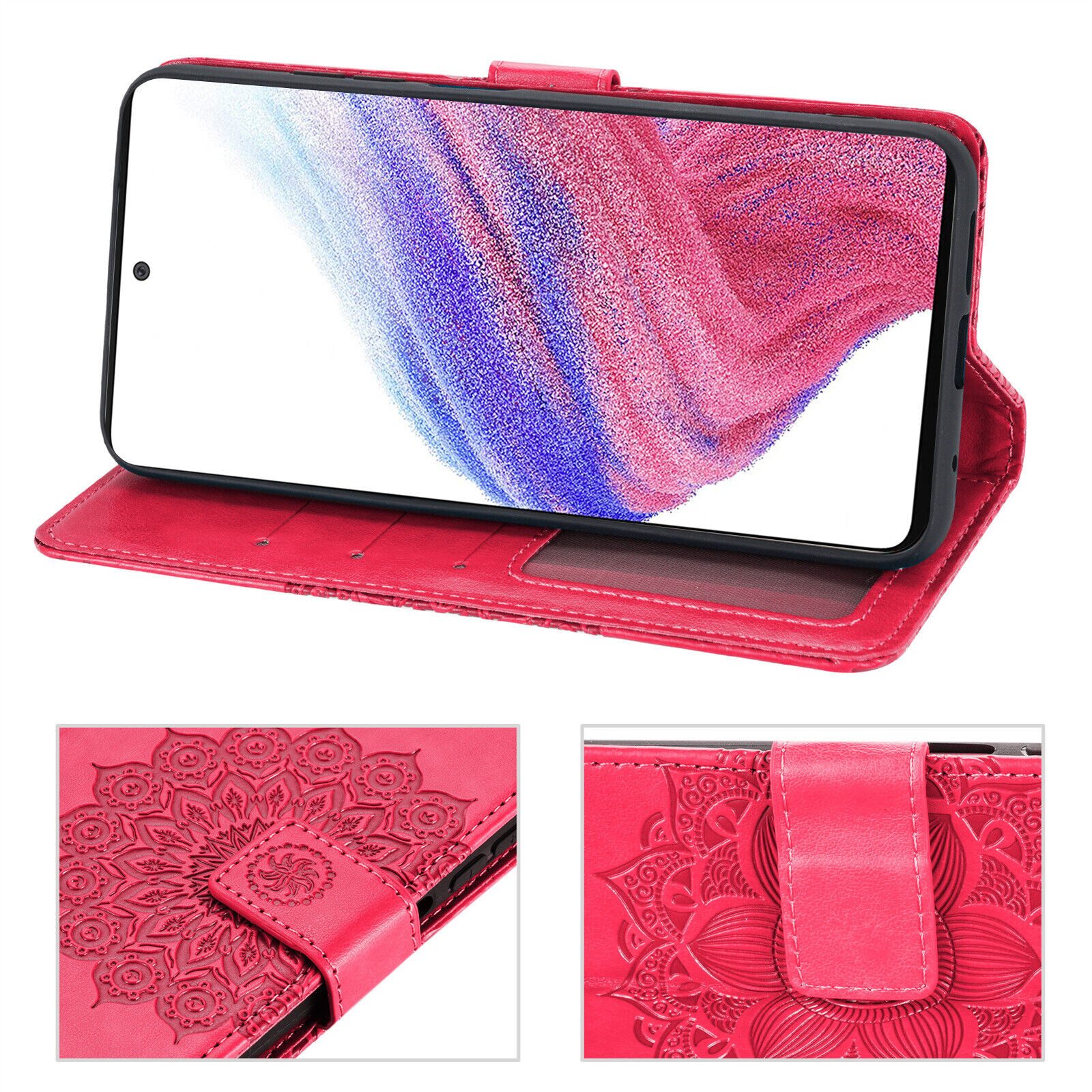 betterfon Handyhülle Handytasche für Samsung Galaxy A53 5G Klapphülle, Wallet Case mit Kartenfächern Magnetverschluss und weicher Innenhülle – Bild 5 von 5