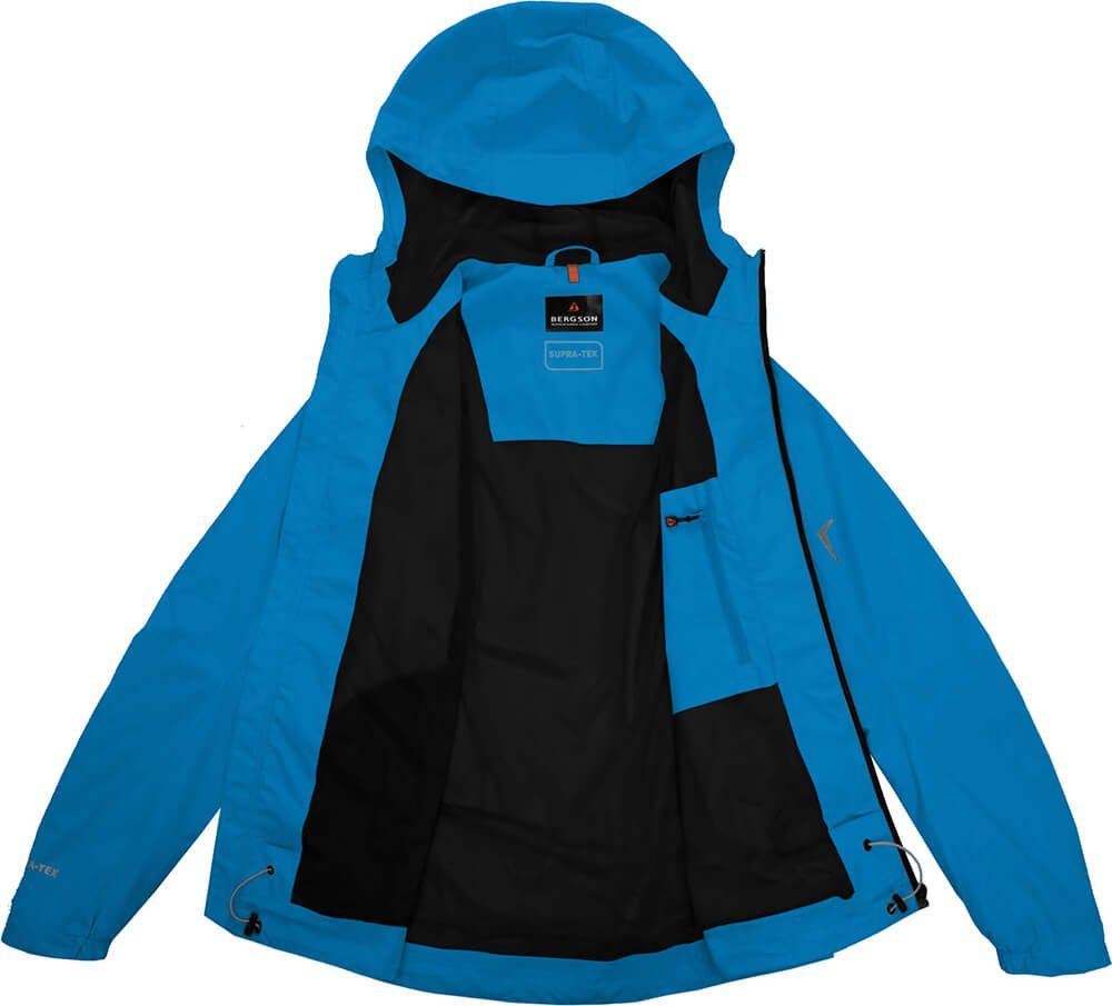 Bergson Regenjacke EGGEN Herren Regenjacke, Netzfutter, 12000 mm Wassersäule, Normalgrößen, bl – Bild 4 von 4