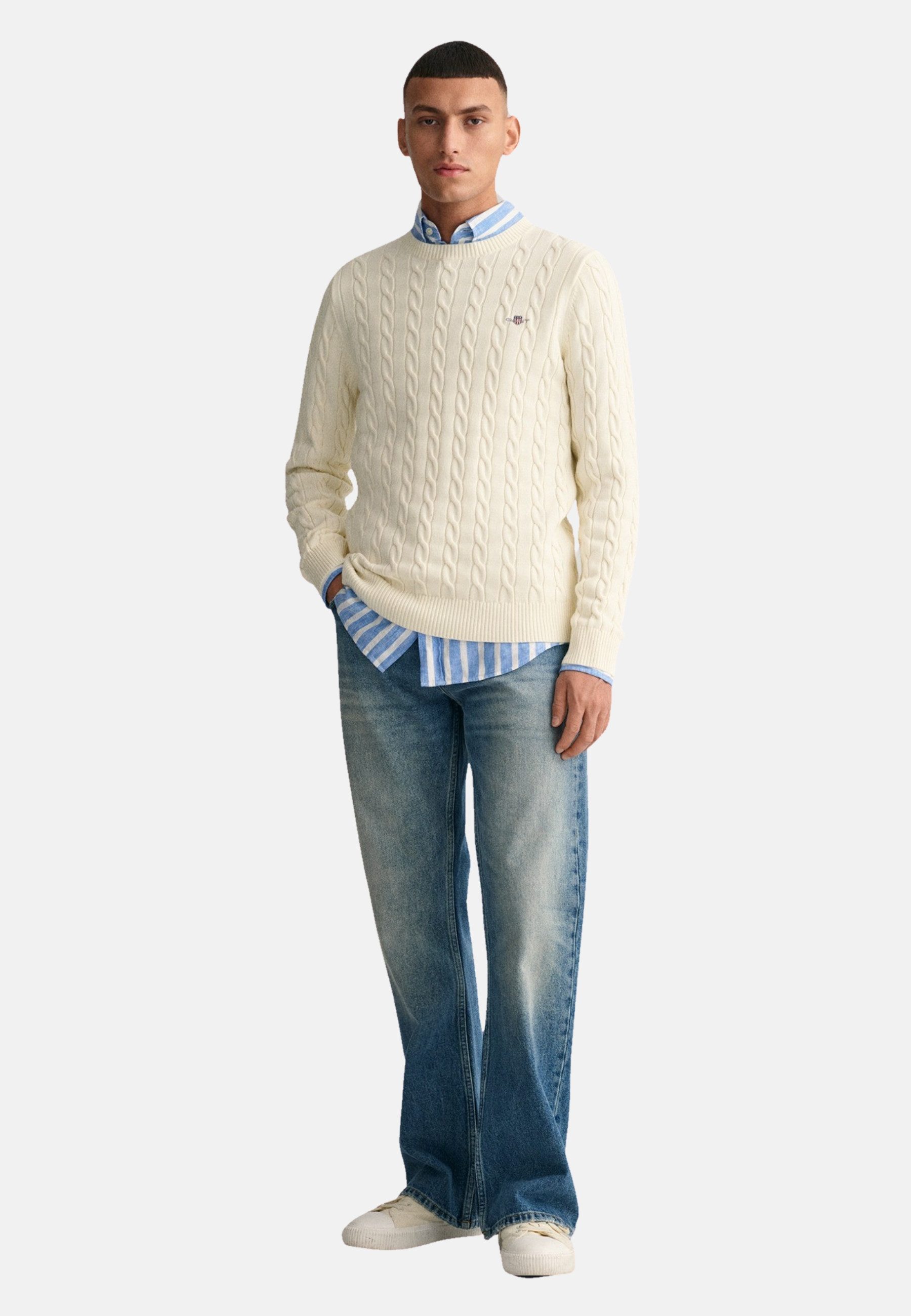 Gant Strickpullover Pullover Strickpullover R-Neck (1-tlg) günstig online kaufen
