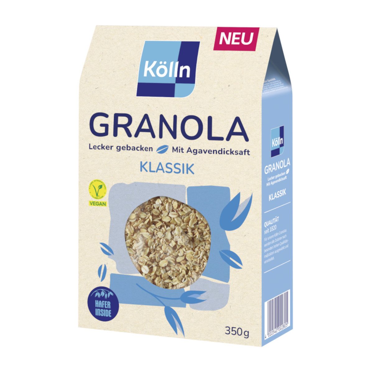 Kölln Cerealien, Kölln Granola Klassik knusprig gebackenes Vollkorn Hafermüsli 350g