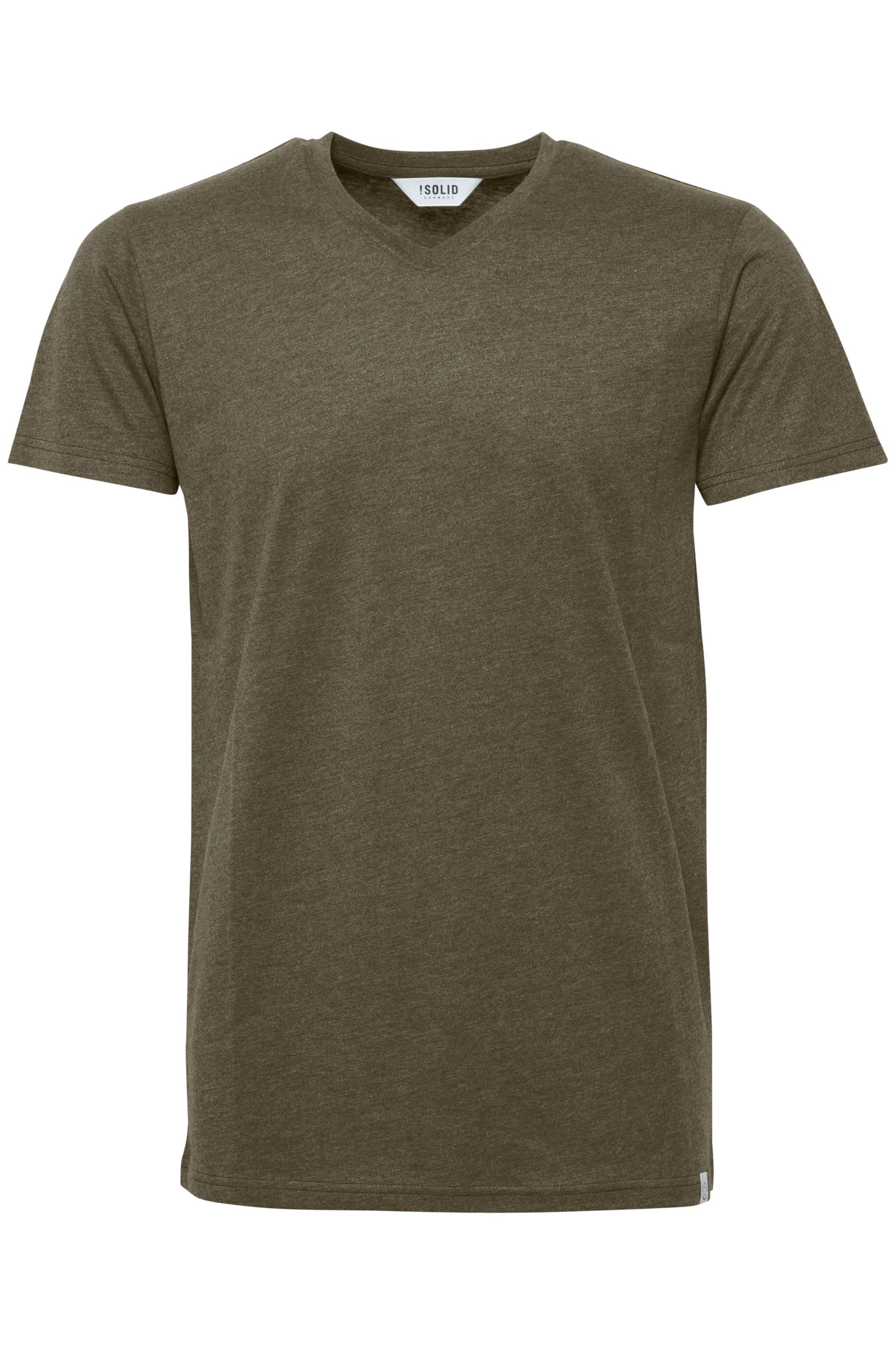 !Solid V-Shirt SDBedo Kurzarmshirt mit Melange Effekt Ivy Green Melange (8797) | V-Shirts