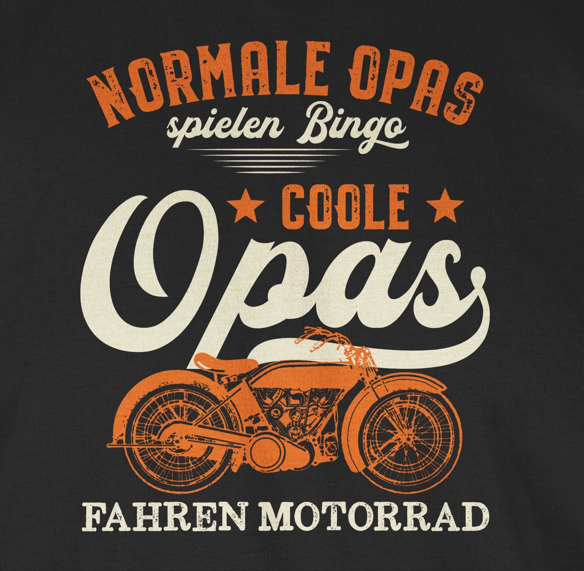 Shirtracer T-Shirt Coole - Normale fahren Opas Opa Bingo Opas - hell 01 Schwarz spielen Geschenke Motorrad