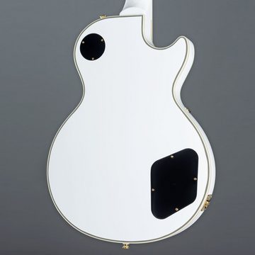 Epiphone E-Gitarre, Les Paul Custom Alpine White Lefthand - E-Gitarre für Linkshänder