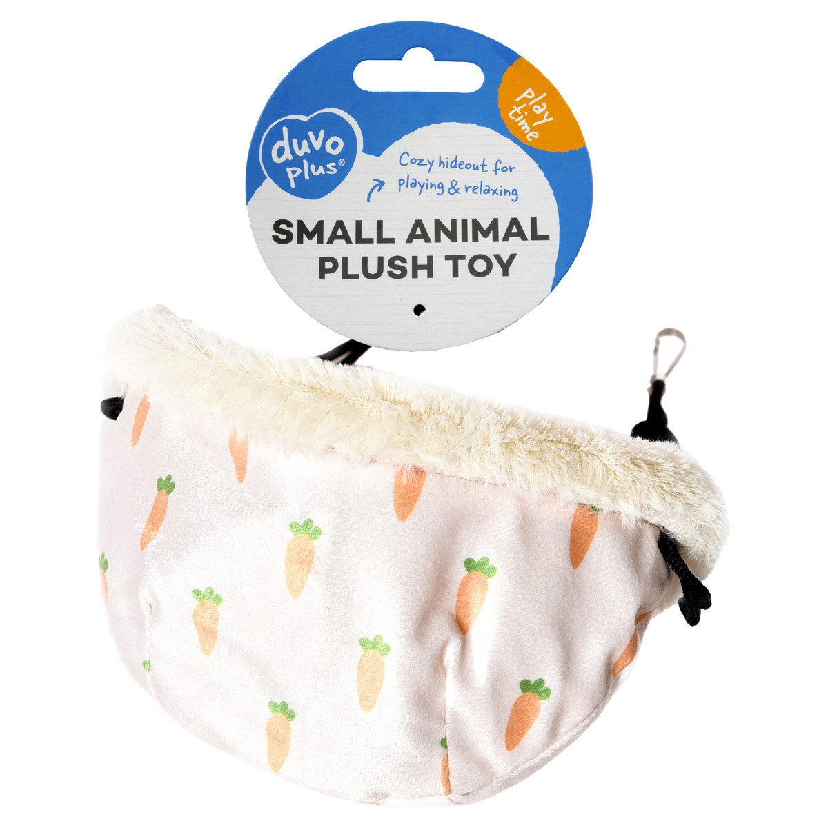 Thumbnail - DUVO+ Tierbett Hängender Schlafsack Carrot aus Plüsch weiß