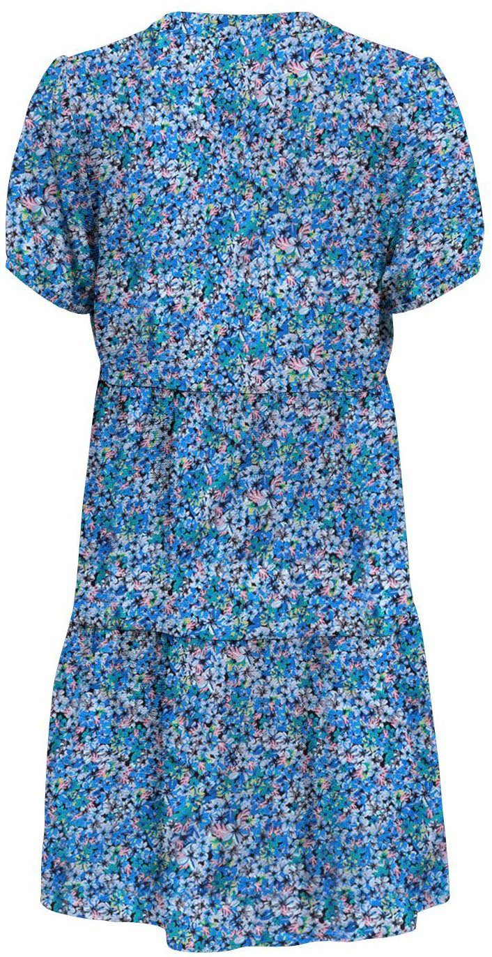 ONLY Druckkleid ONLNOVA LIFE S/S THEA DRESS AOP PTM mit Volant