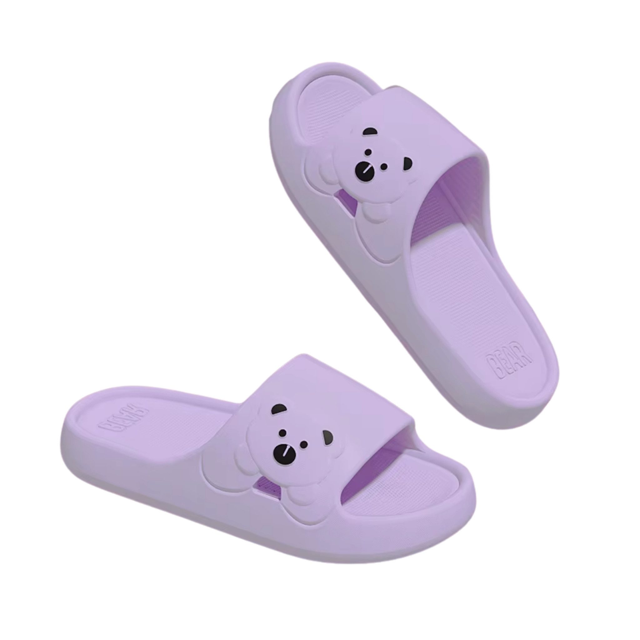 NEXORA Damen Hausschuhe Bär rutschfest leichte Badelatschen weich Hausschuh leichtes Material, rutschhemmende Sohle, weich gepolstert