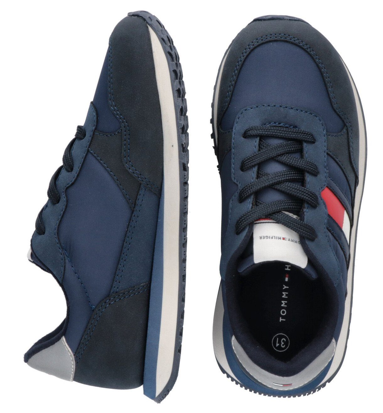 Tommy Hilfiger FLAG mit LACE-UP SNEAKER LOW CUT Sneaker gefüttert Baumwolle