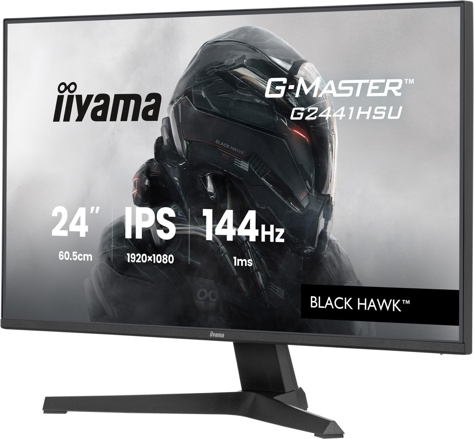 Iiyama iiyama G-MASTER G2441HSU-B1 TFT-Monitor (1920 x 1080 px, Full HD, 1 ms Reaktionszeit, 144 Hz, IPS, Adaptive-Sync, Lautsprecher, FreeSync, HDCP)