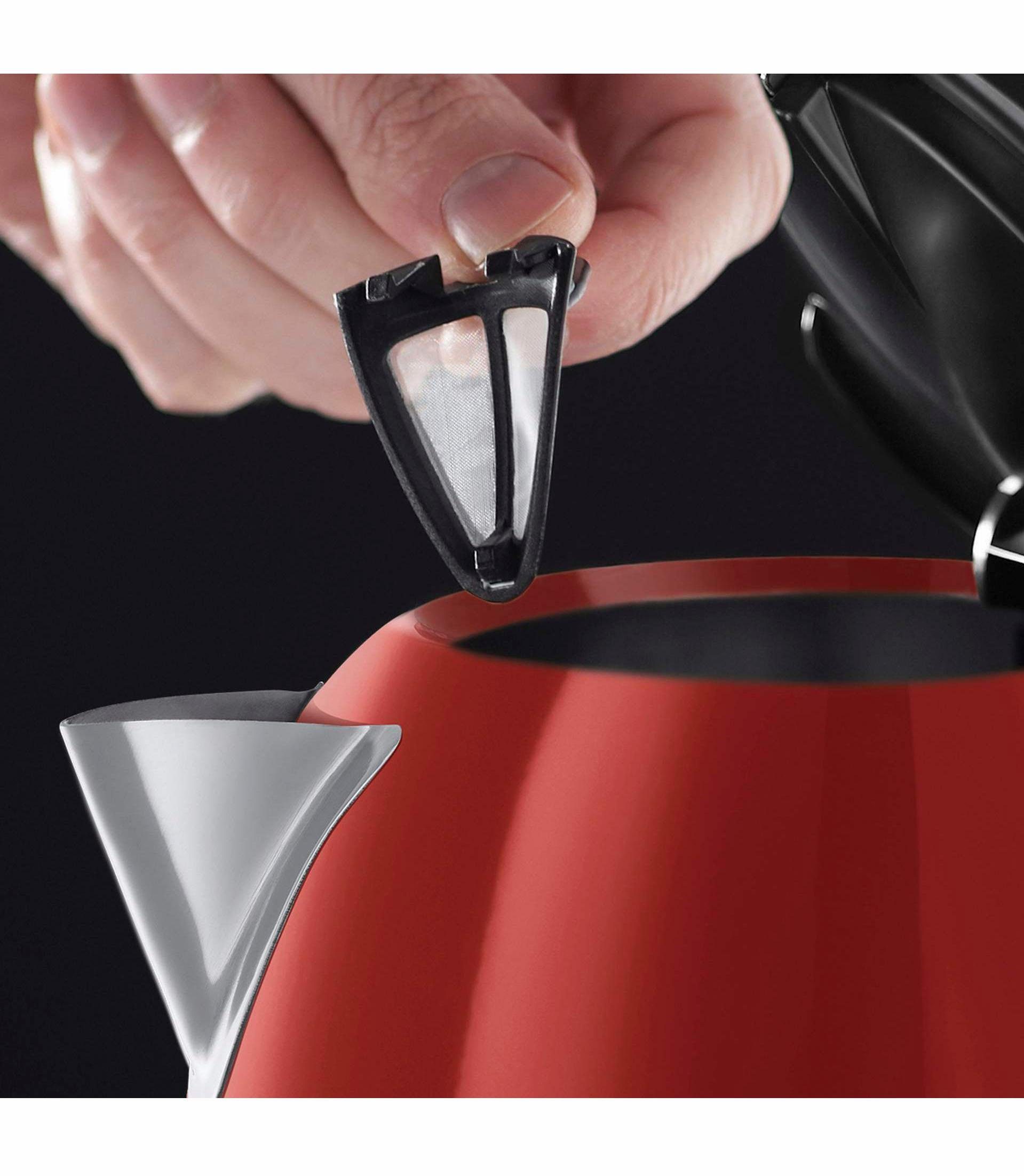 RUSSELL HOBBS Wasserkocher 20412-70 WK Colours Plus+ Flame Red, 1,7 l, 2400 W