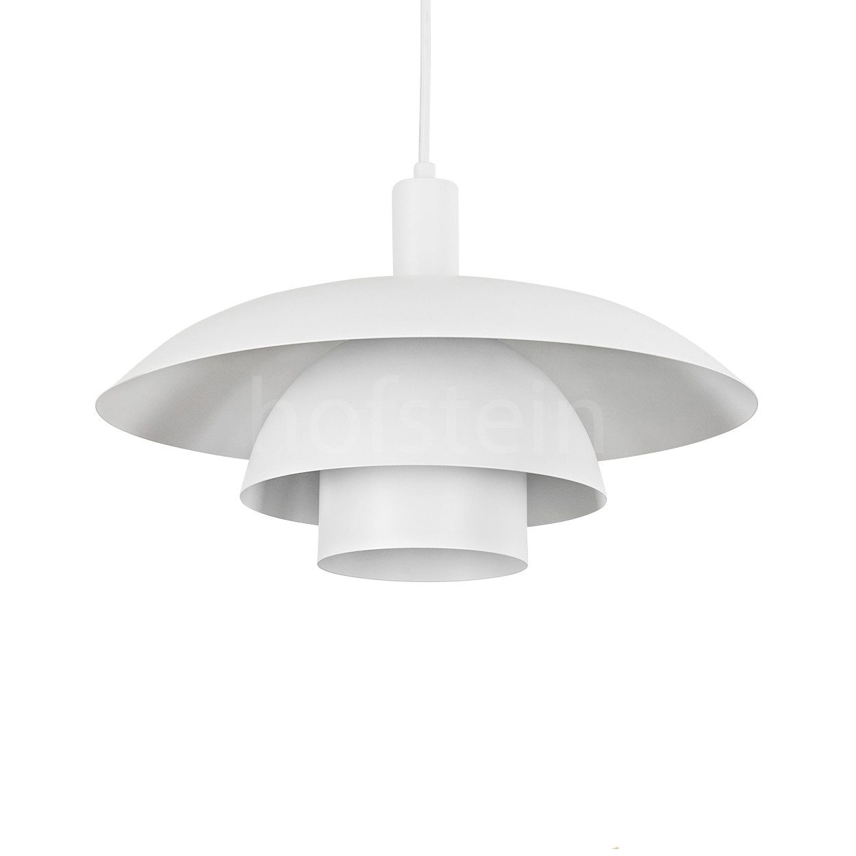 hofstein Hängeleuchte »Parona« moderne Hängelampe aus Metall in Weiß, ohne günstig online kaufen