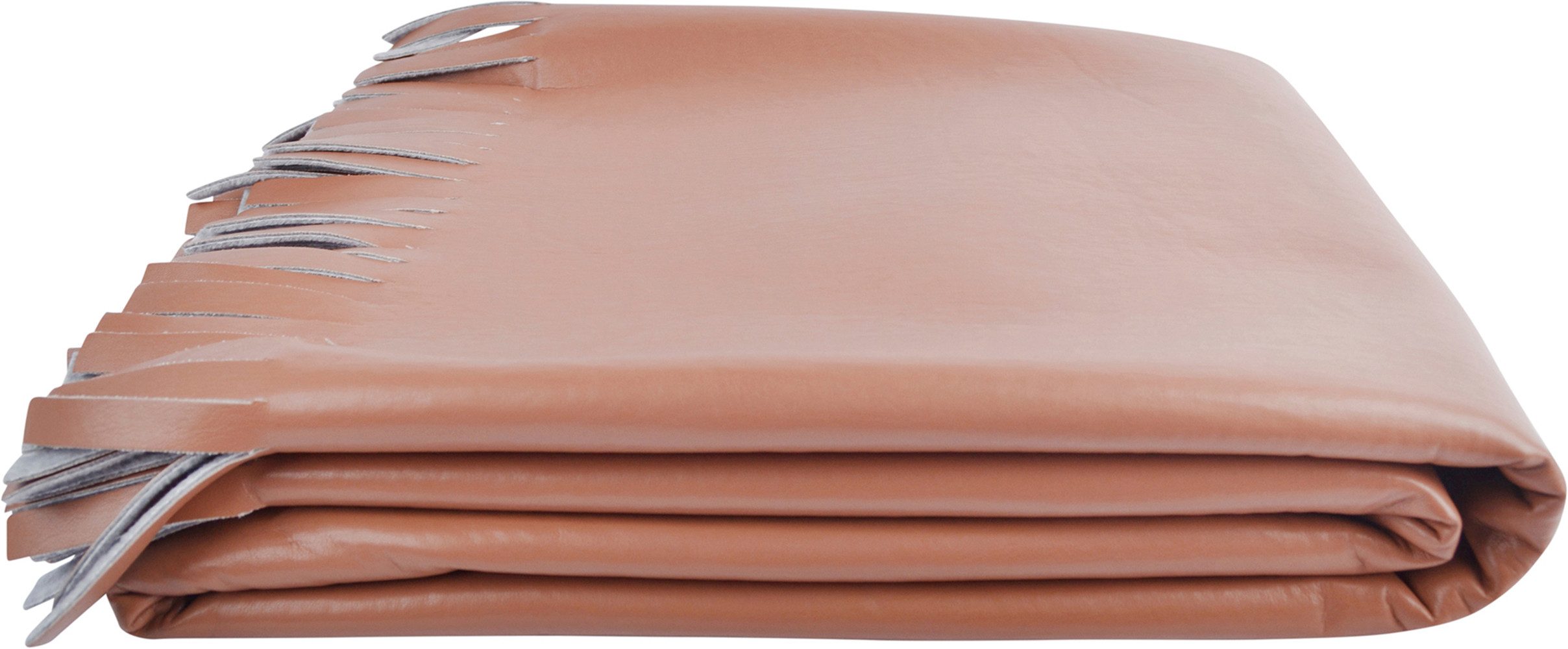 Wohndecke Soft-Vegan Fringe, ZOEPPRITZ1828, edle Doubleface Kunstlederdecke