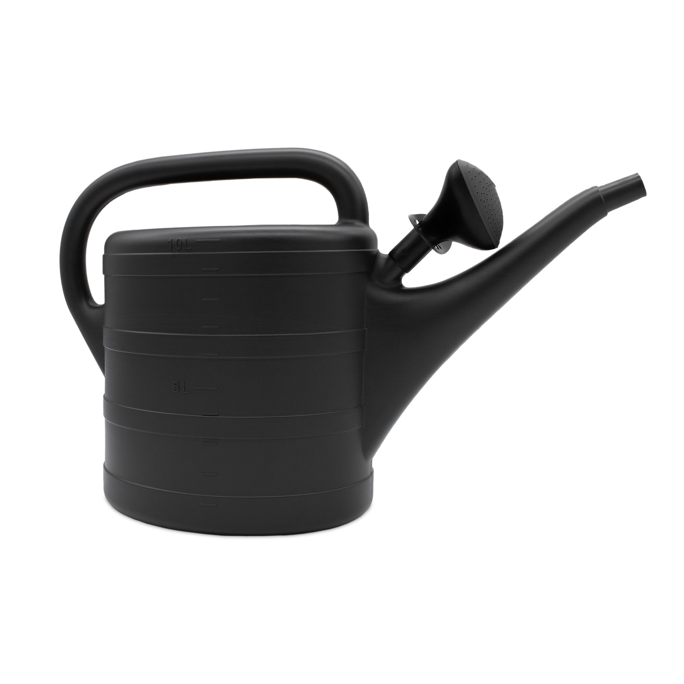 Spetebo Gießkanne Kunststoff Gießkanne 10 Liter - anthrazit - Gartengießkanne (Anazhl, 1-tlg., Stück), abnehmbarer Brause