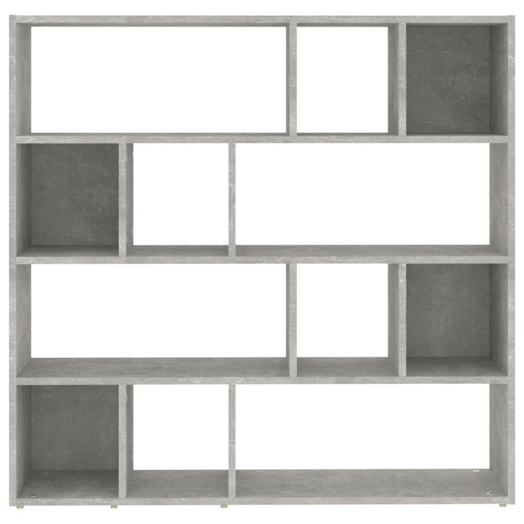 furnicato Raumteiler Bücherregal/Betongrau 105x24x102 cm