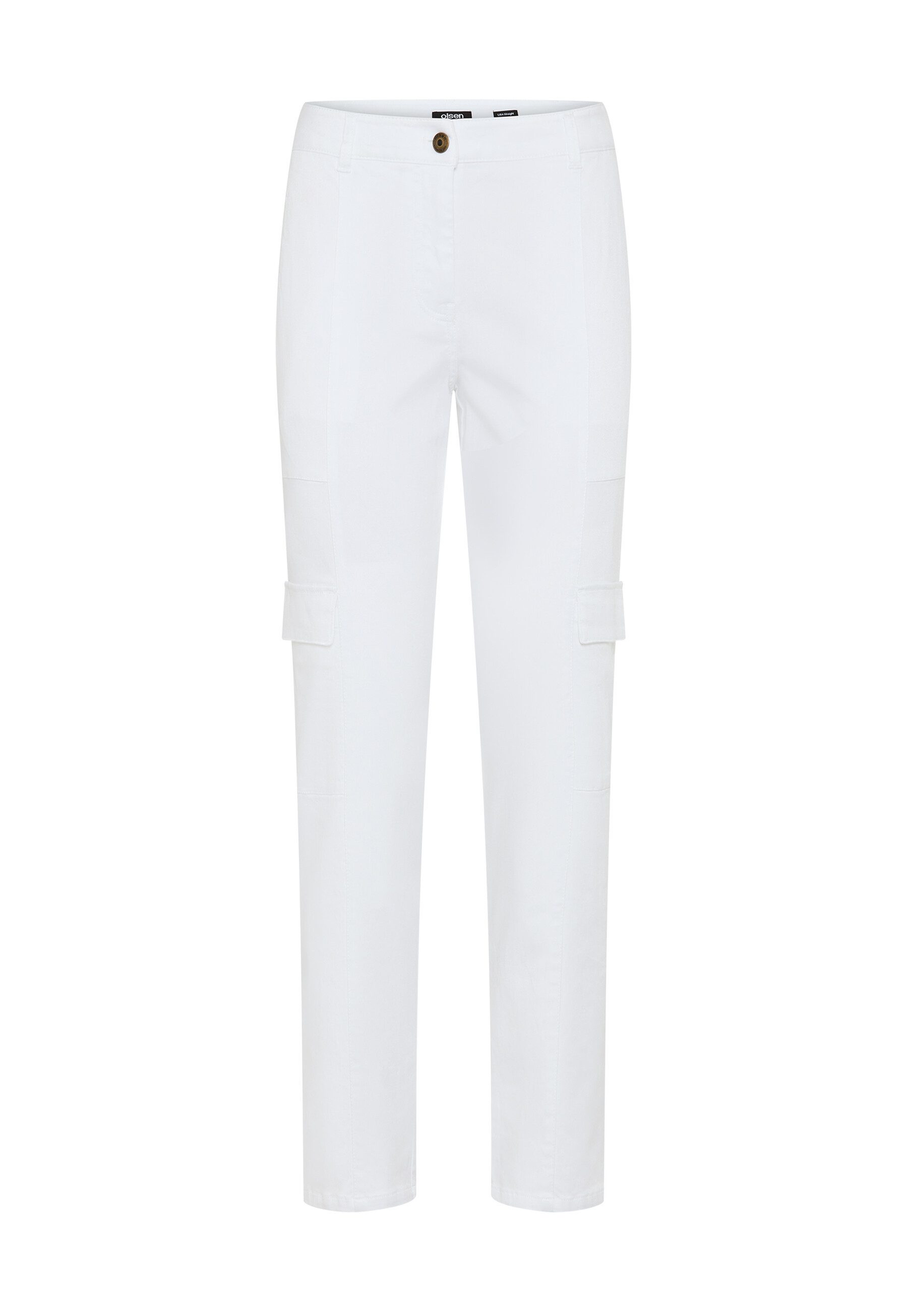 Olsen Stoffhose Hose im Cropped-Style mit Utility-Details
