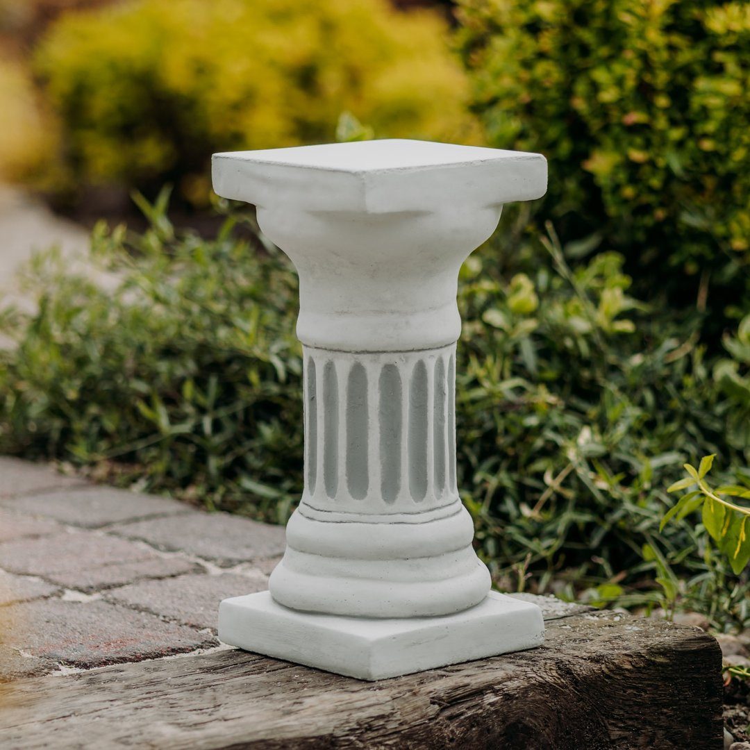 gartendekoparadies.de Gartensockel Runde Säule, Steinsockel, H. 39 cm, G. 16 kg, Frostsicher