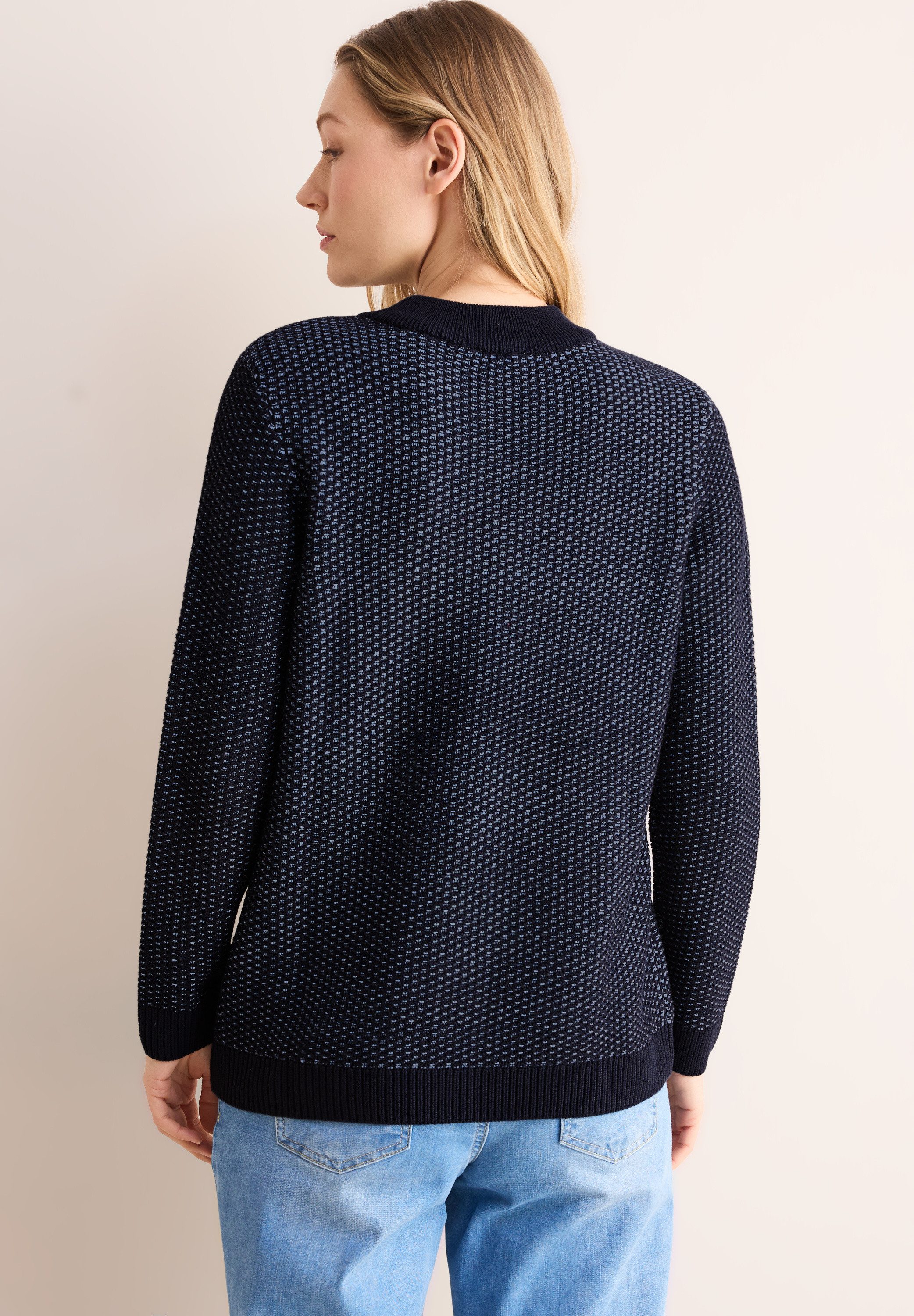 CECIL Stehkragenpullover mit Struktur günstig online kaufen