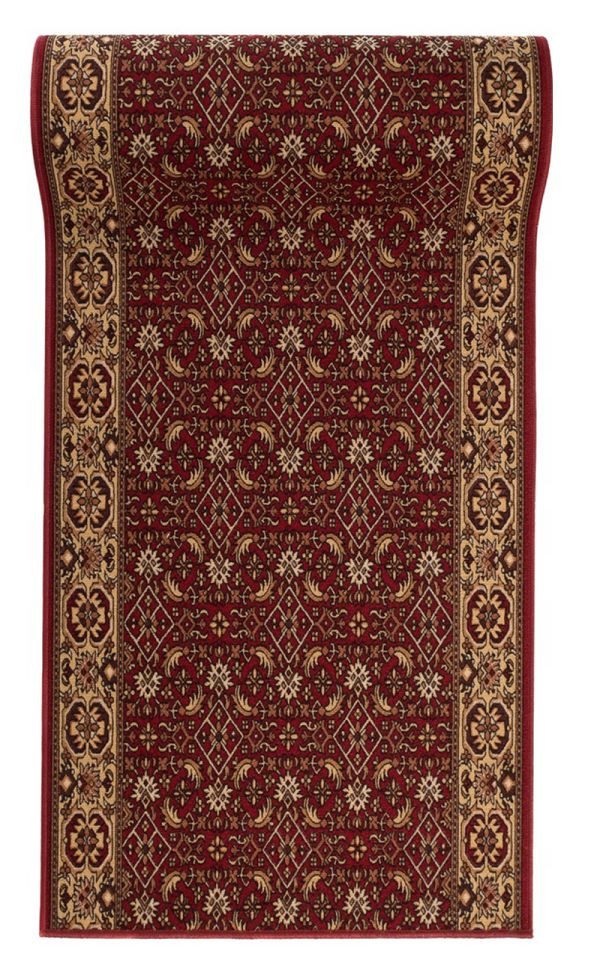 Mazovia Läufer Retro Pflanzlich Rot Flur, Schlafzimmer, Diele, Fußbodenheizung