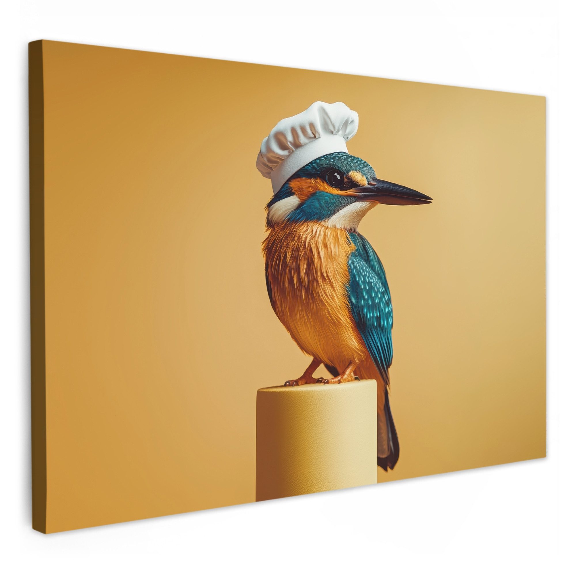 OneMillionCanvasses® Leinwandbild Eisvogel - Säule - günstig online kaufen