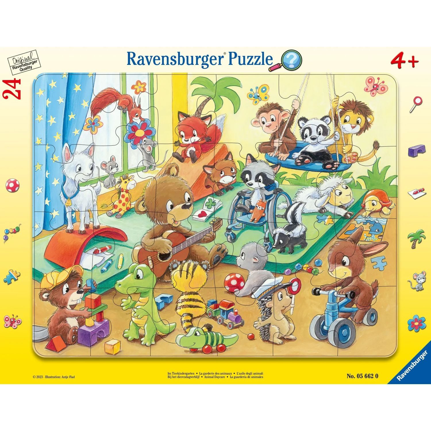 Ravensburger Puzzle Ravensburger Kinderpuzzle - 05662 Im Tierkindergarten - 24 Teile..., 24 Puzzleteile