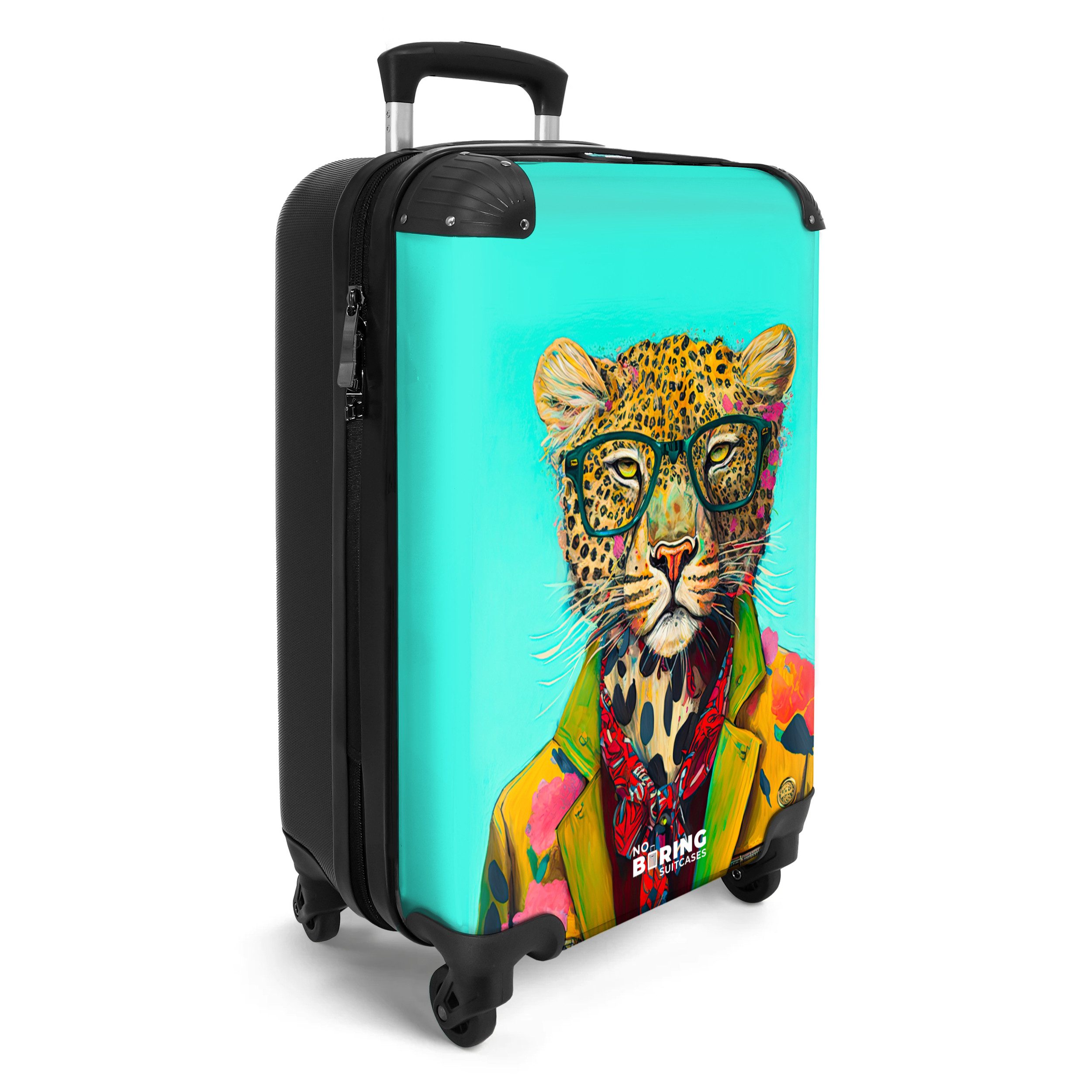 NoBoringSuitcases.com© Hartschalen-Trolley Tier - Brille - günstig online kaufen