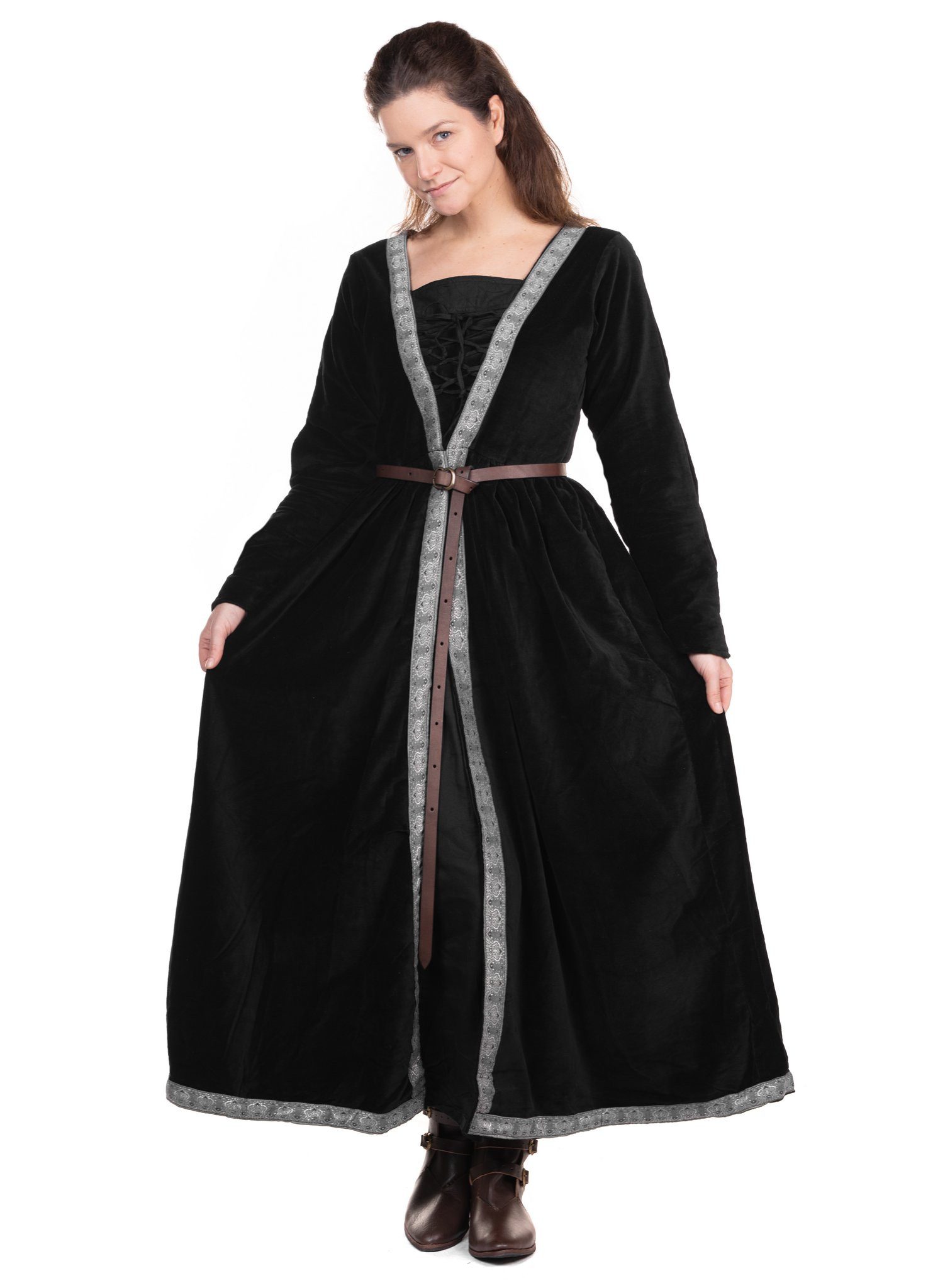 Metamorph Hexen-Kostüm Zauberin Samtkleid dunkelrot, Hochwertige und authentische Mittelalterkleidung zu unschlagbar günst